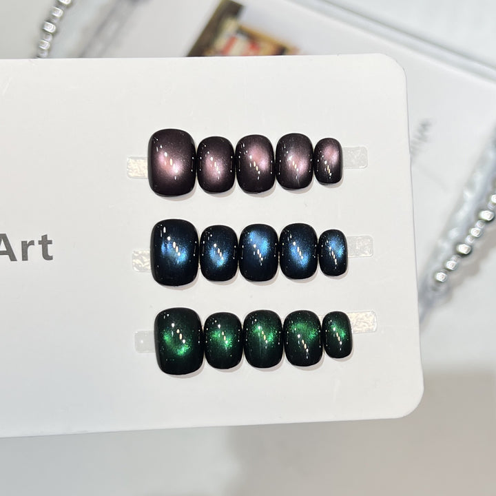Galaxy Effect Press-On Nail Set Bowlift
