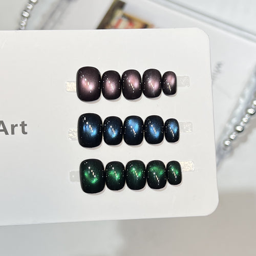 Galaxy Effect Press-On Nail Set Bowlift