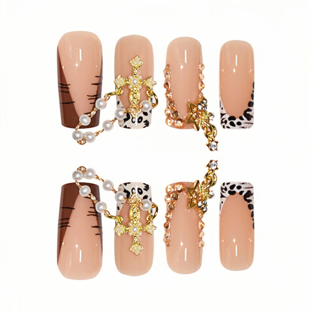 Decorative Long Press-On Nail Enhancements Bowlift