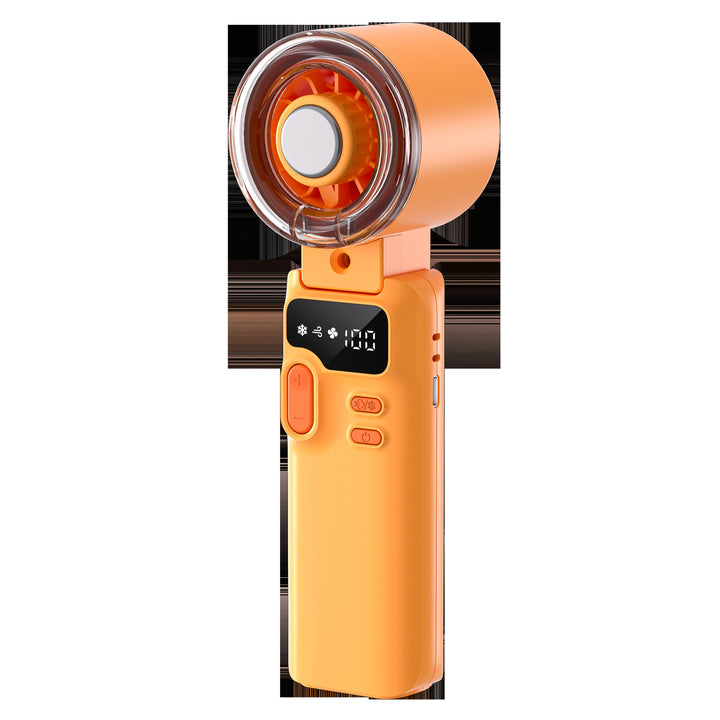 Cooling handheld digital display misting mini fan with adjustable tilt Bowlift