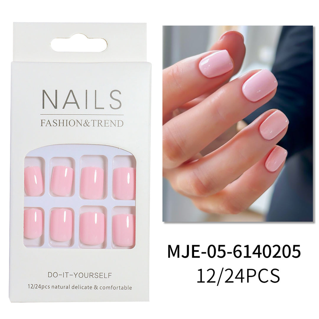 Glossy Press-On Nail Set with Elegant Design Bowlift