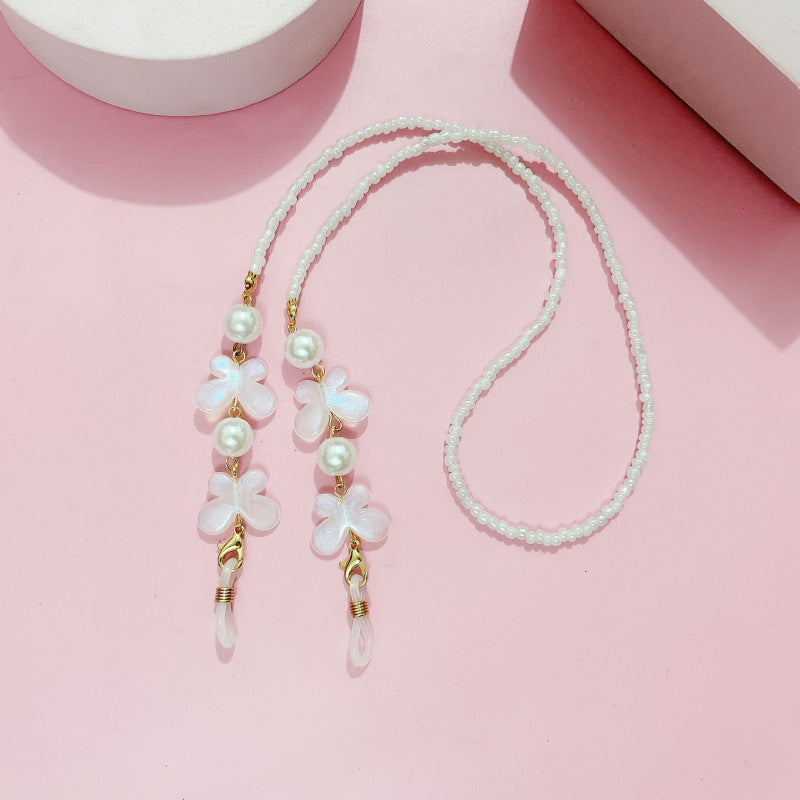 Floral Beaded Eyewear Chain Bowlift