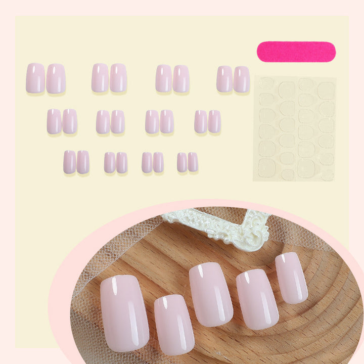 Glossy Square-Cut Press-On Nail Set Bowlift