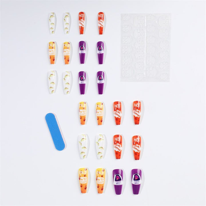 Creative artificial nails with colorful and unique designs Bowlift