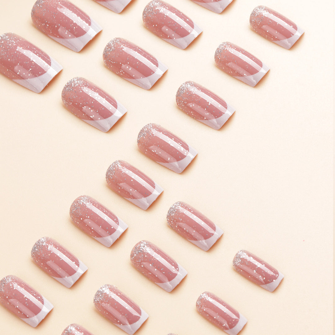 Elegant Glitter Ombre Press-On Nail Tips Bowlift
