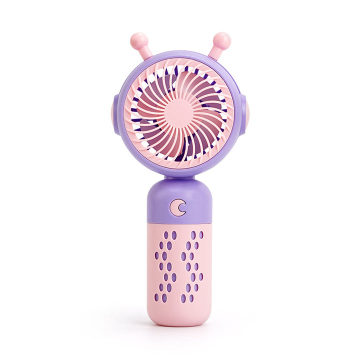 Women's portable USB hand fan with cat ears, rechargeable mini desktop fan, quiet travel fan with removable ear attachments Bowlift