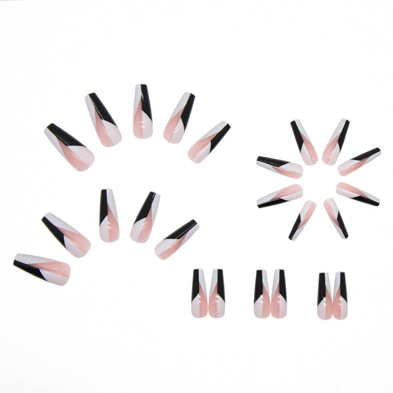 Fake nail set with modern geometric designs Bowlift