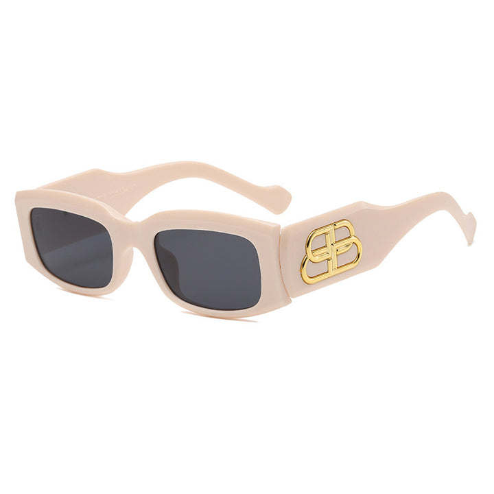 Women's fashionable square sunglasses with luxurious frame accents Bowlift
