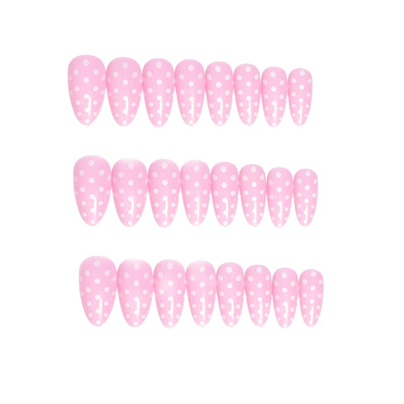 Custom Polka Dot Press-On Nail Tips Bowlift
