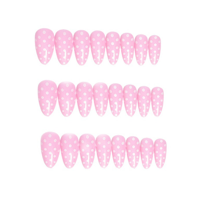 Custom Polka Dot Press-On Nail Tips Bowlift