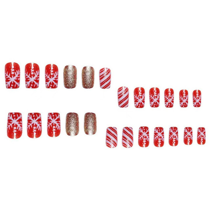 Festive Themed Press-On Nail Art Set Bowlift