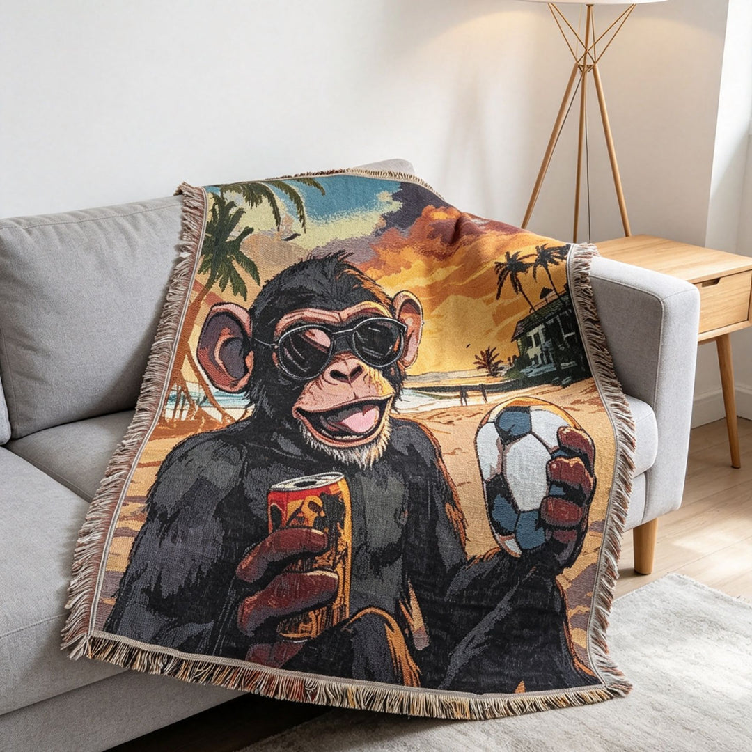 Whimsical Animal-Themed Tapestry Throw Blanket