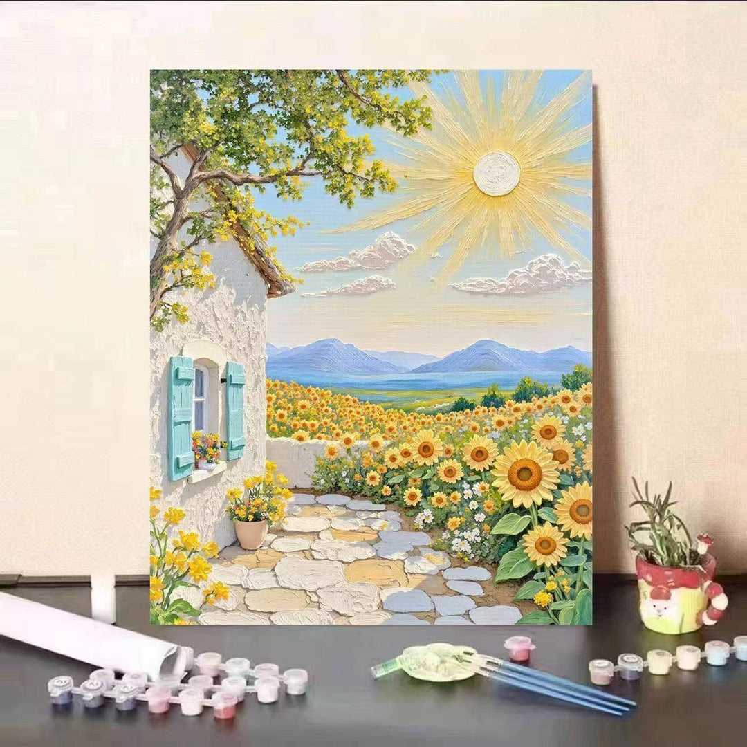 Landscape Themed Paint by Numbers Canvas Art Kit Bowlift