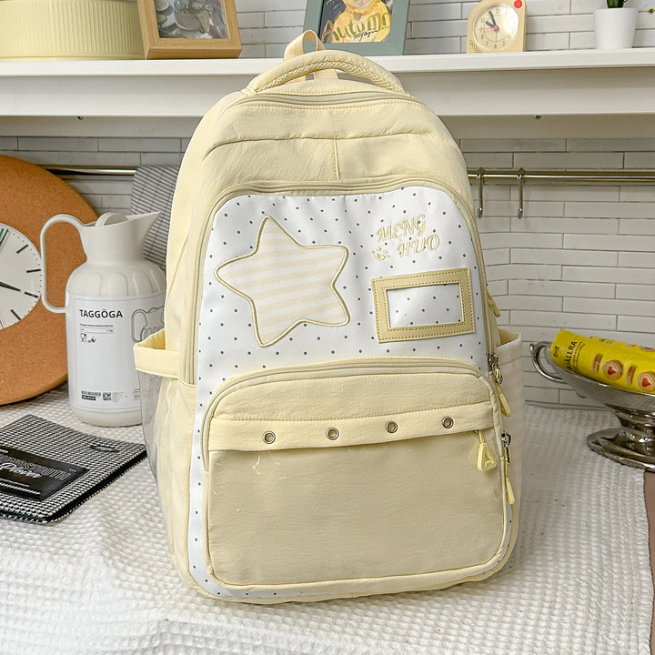 Fun-Themed Star Print Backpack Bowlift