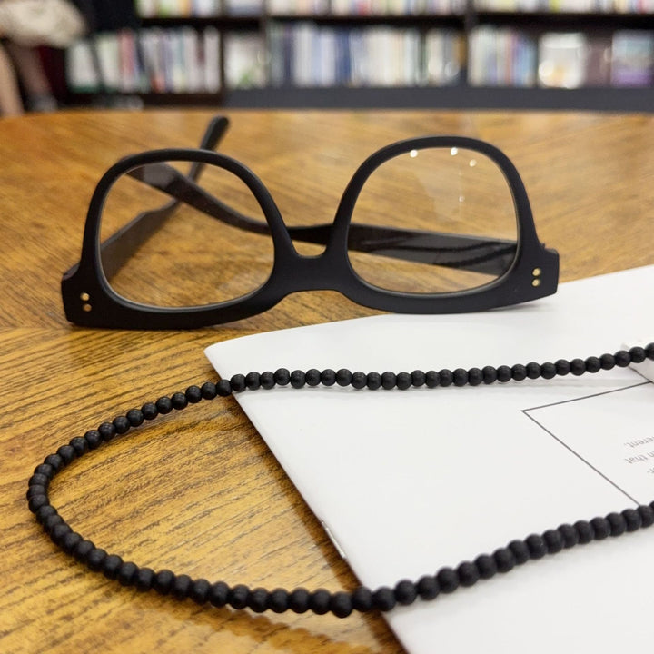 Beaded Eyewear Chain with Silver Accents Bowlift