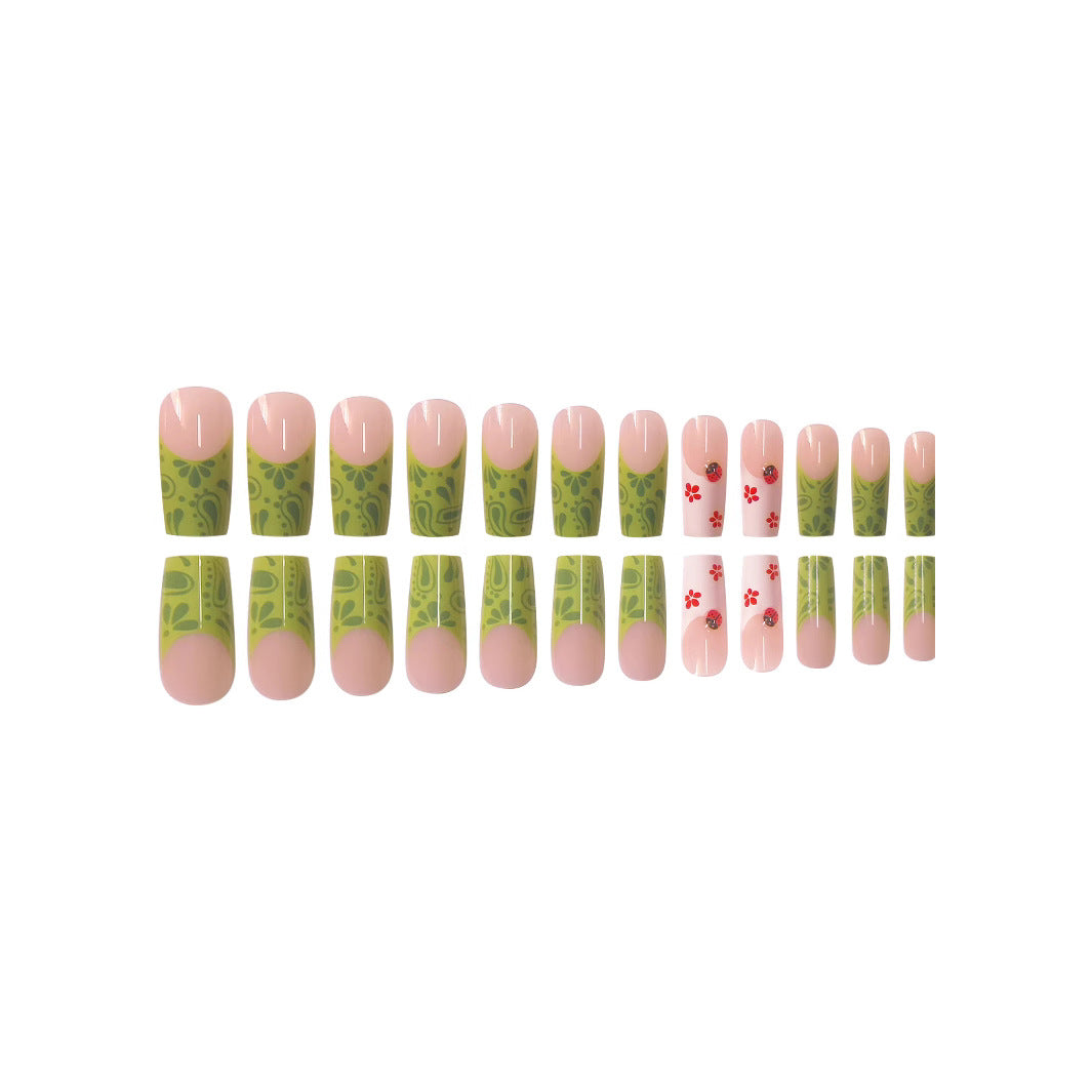 Floral Design Press-On Nail Art Bowlift