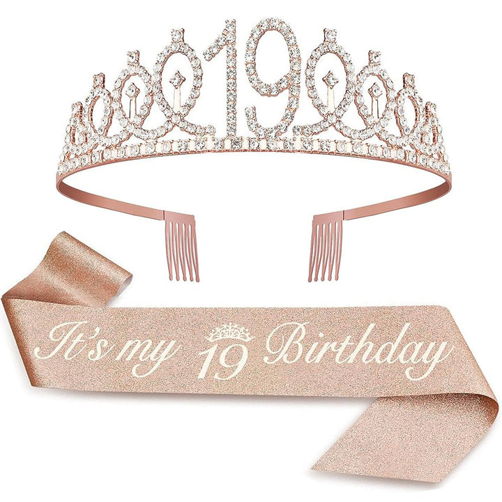 Ladies Crystal Princess Crown with 30 & Fabulous lettering Bowlift