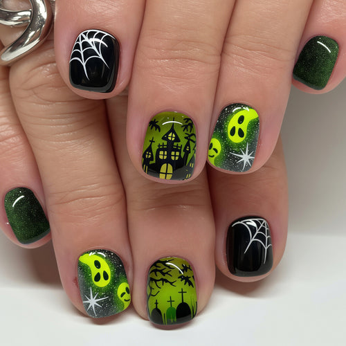 Halloween-Inspired Press-On Nail Art Set Bowlift