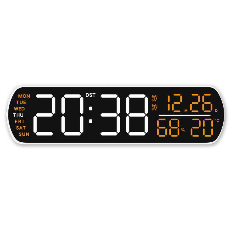 Digital wall clock with temperature and hygrometer display Bowlift