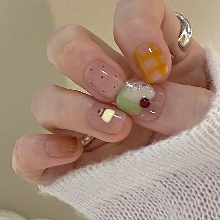 Artistic Press-On Nail Art Set Bowlift