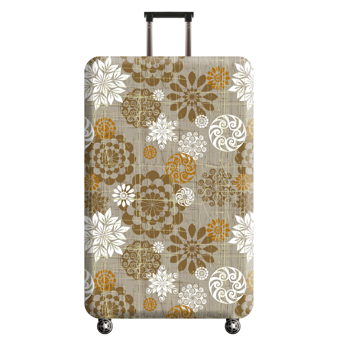 Women's Hard Shell Suitcase with Artistic Floral Pattern Bowlift