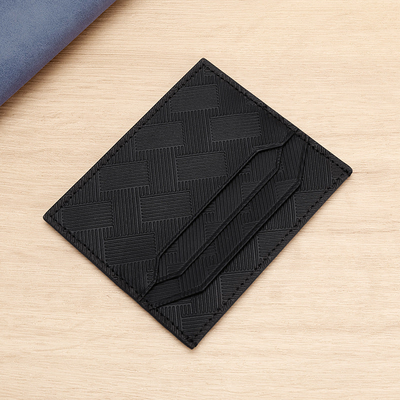 Textured Leather Card Holder Bowlift