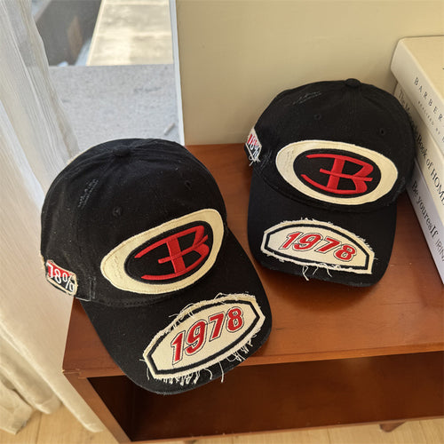 Men's Distressed Vintage Graphic Baseball Cap Bowlift