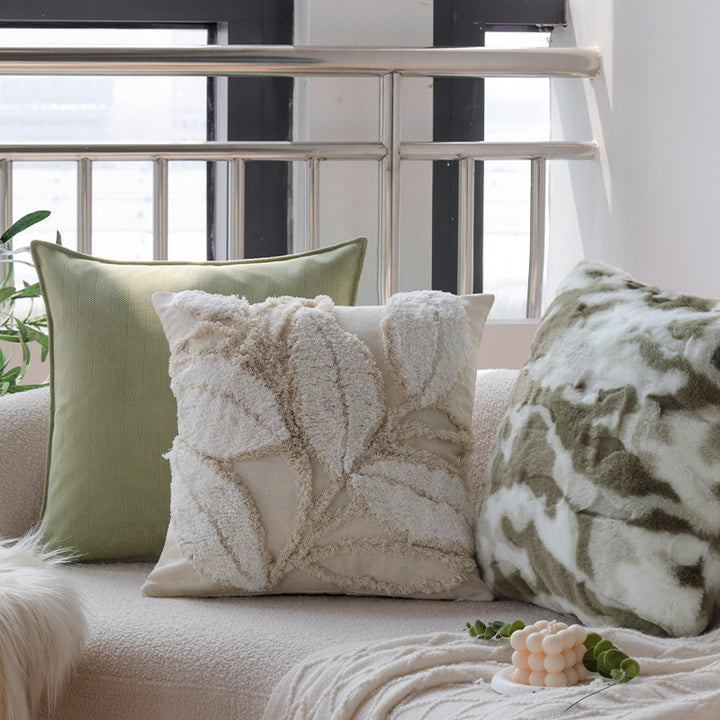Square quilted cushion cover with cable pattern look Bowlift