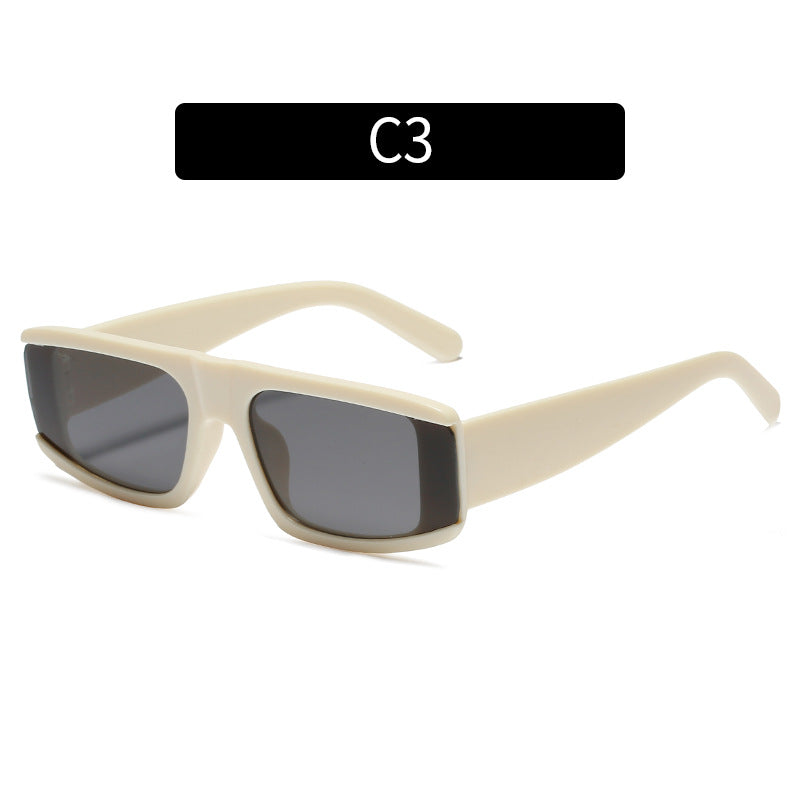 Bold Rectangular Frame Sunglasses
