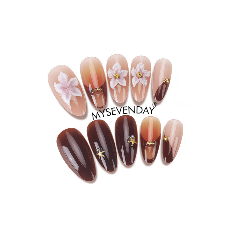 Floral Design Artistic Press-On Nails Bowlift