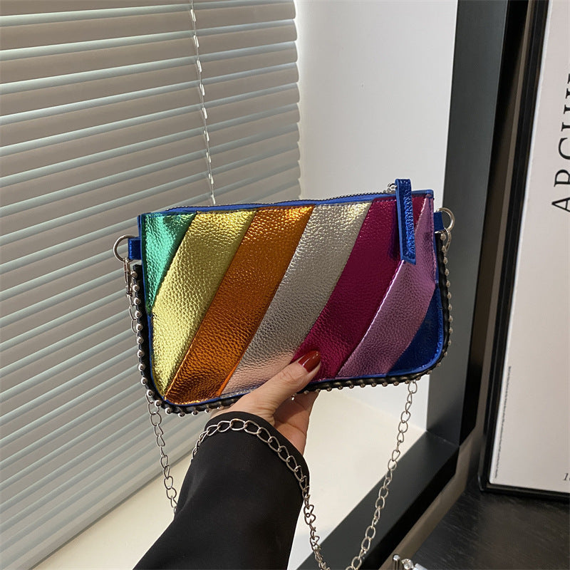 Colorful Metallic Chic Crossbody Bag Bowlift