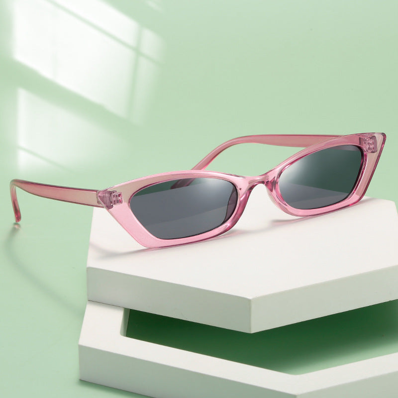 Women's fashionable cat-eye sunglasses with transparent frame Bowlift
