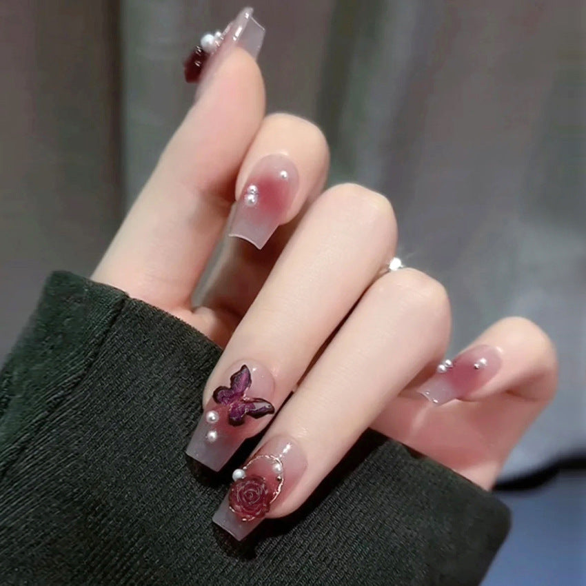 Artistic artificial nails with elegant bow motifs Bowlift