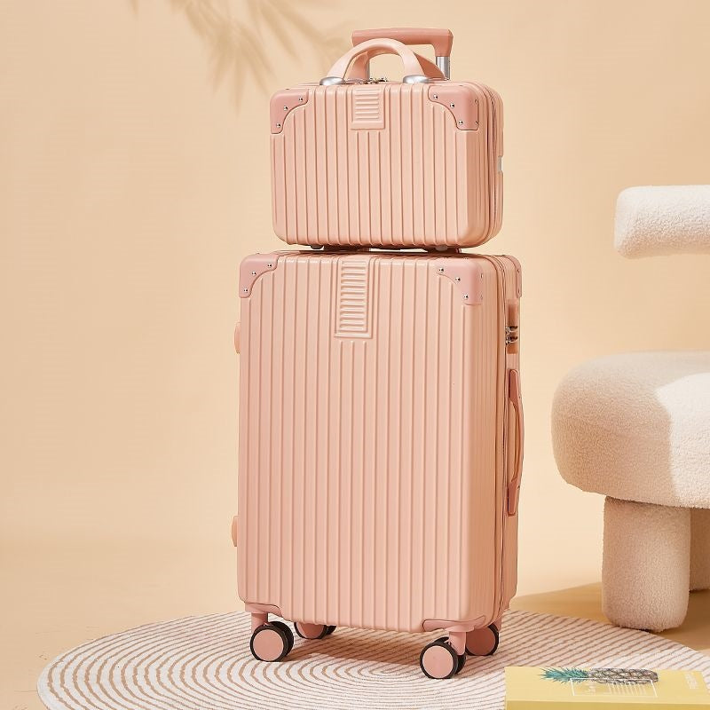 Hard-shell suitcase with double safety lock and flexible interior Bowlift