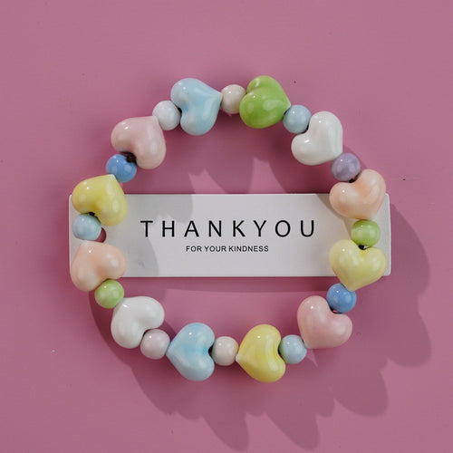 Heart-Shaped Beaded Bracelet Bowlift
