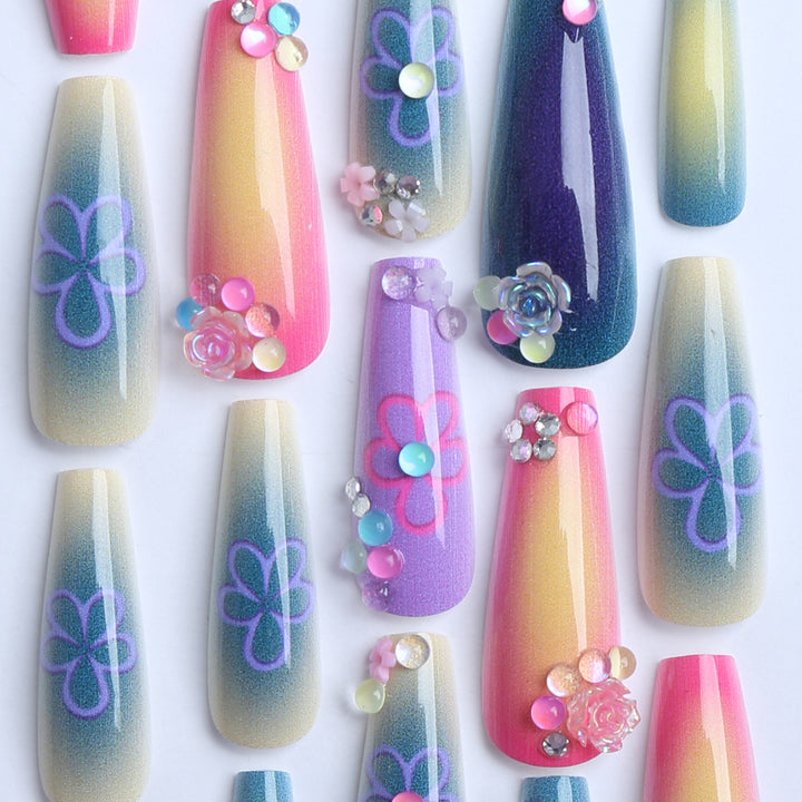 Nail art with Colorful Designs Bowlift