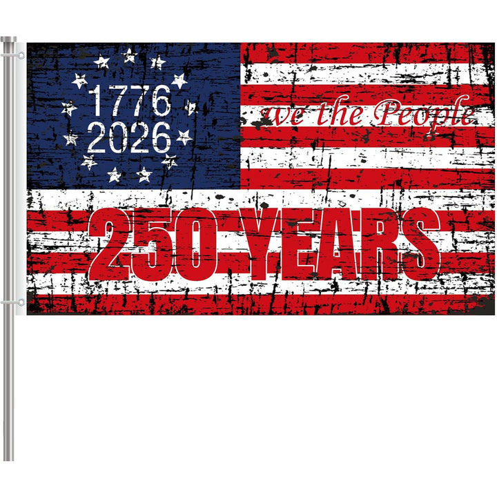 Unisex nan patriotic commemorative heavyweight outdoor flag banner with reinforced grommets and printed eagle emblem Bowlift