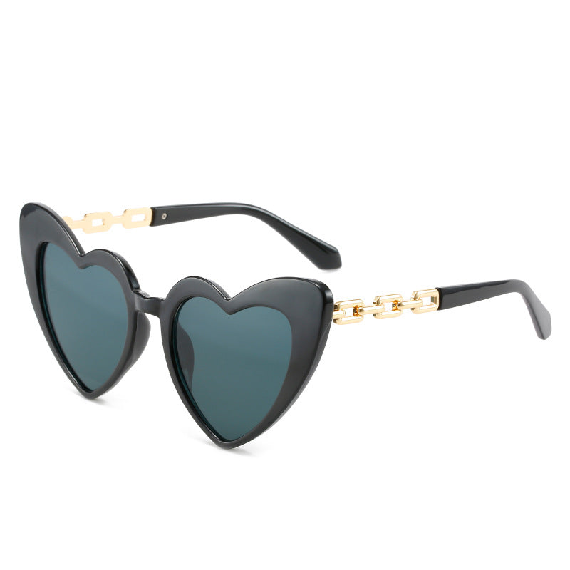 Women Heart-shaped Sunglasses Bowlift