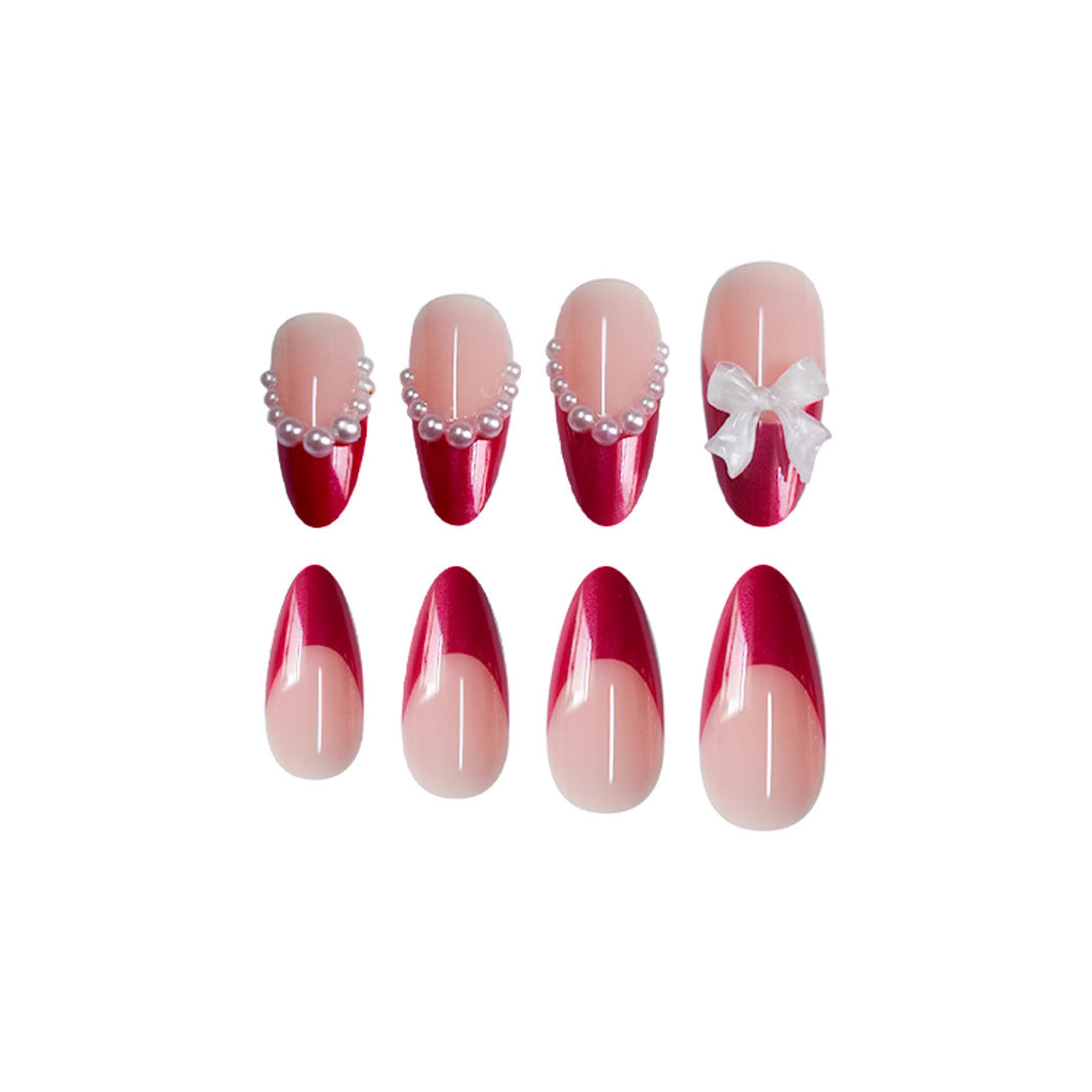 Elegant Stiletto Press-On Nail Art Bowlift