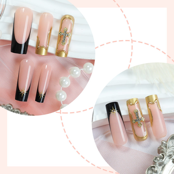 Elegant Structured Press-On Nail Art Set Bowlift
