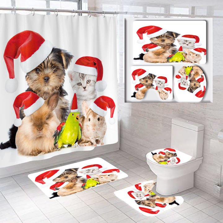 Christmas Themed Bathroom Set Bowlift