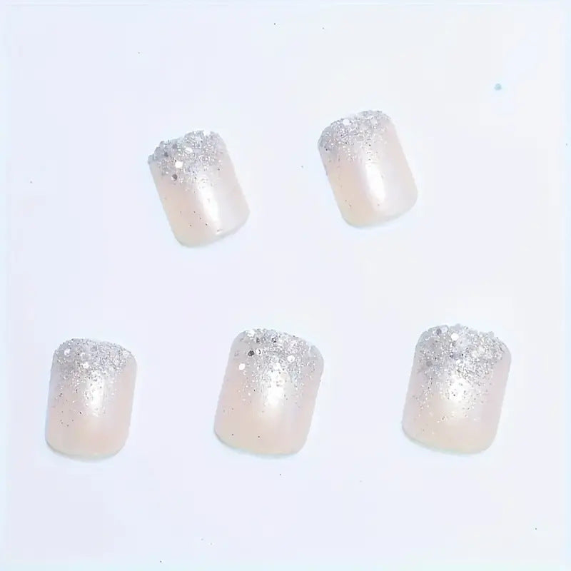 Glamorous Sparkling Square Press-On Nails Bowlift