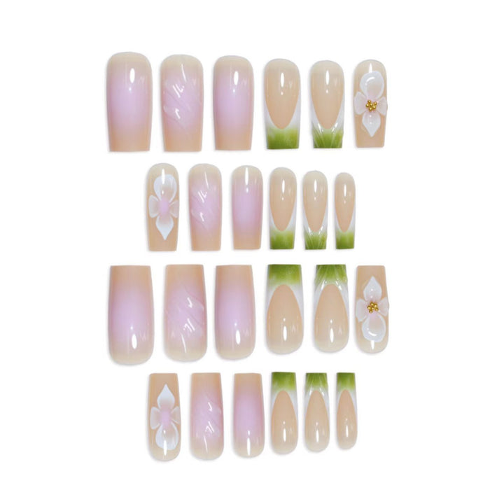 3D Floral Nail Art Extensions Bowlift