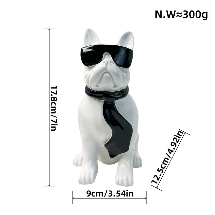 Colorful Bulldog Decoration Figure made of Resin Bowlift