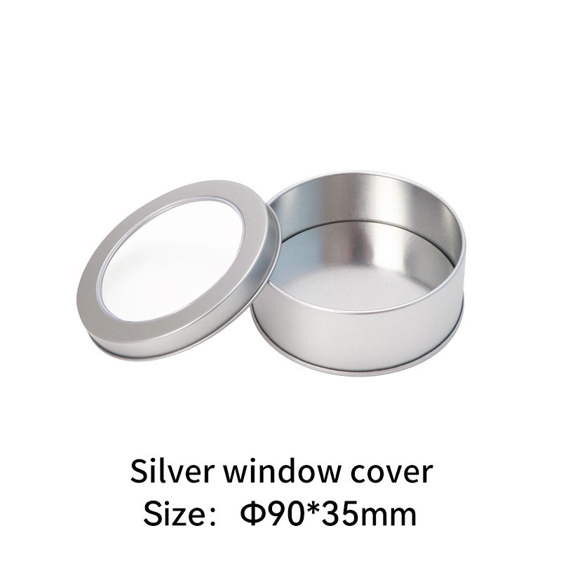 Rectangular metal storage tin with clear display window lid Bowlift