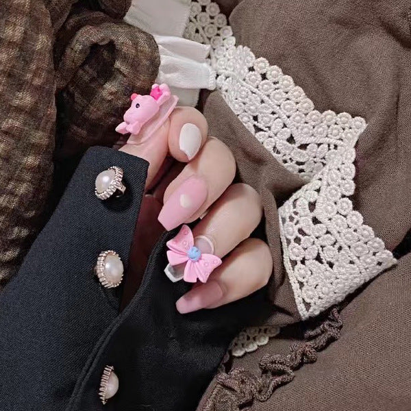 Artificial nail art with playful animal design Bowlift