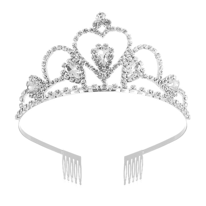 Women Glamorous Crystal Tiara Bowlift