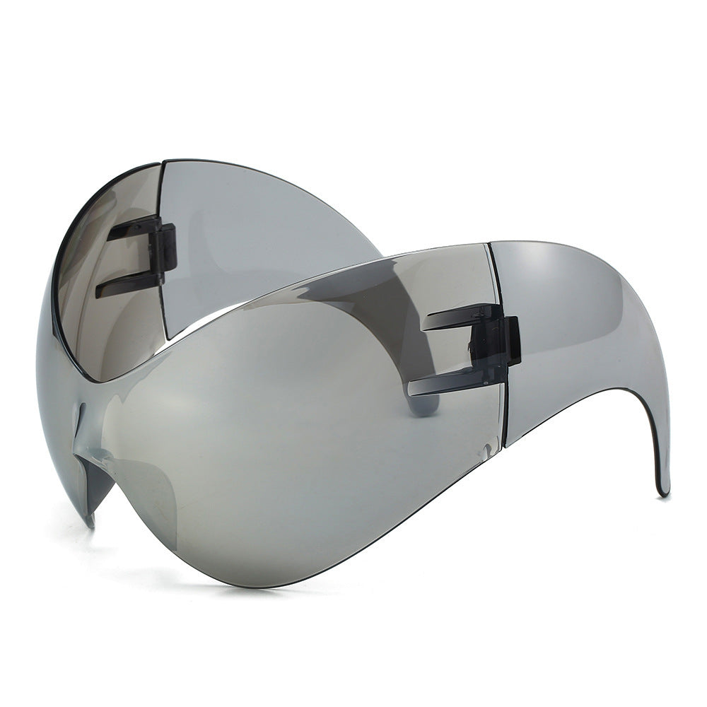 Oversized Futuristic Shield Sunglasses Bowlift