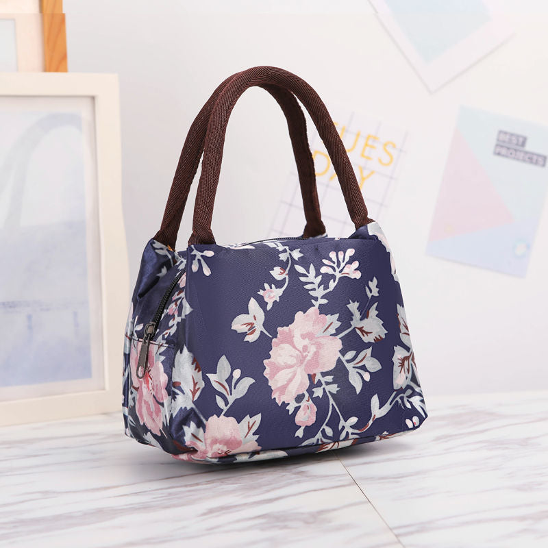 Floral Print Insulated Lunch Carrier Bowlift