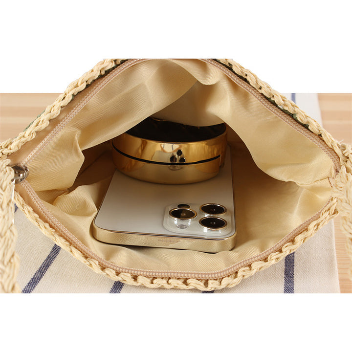Hand-knotted shoulder bag in floral design Bowlift